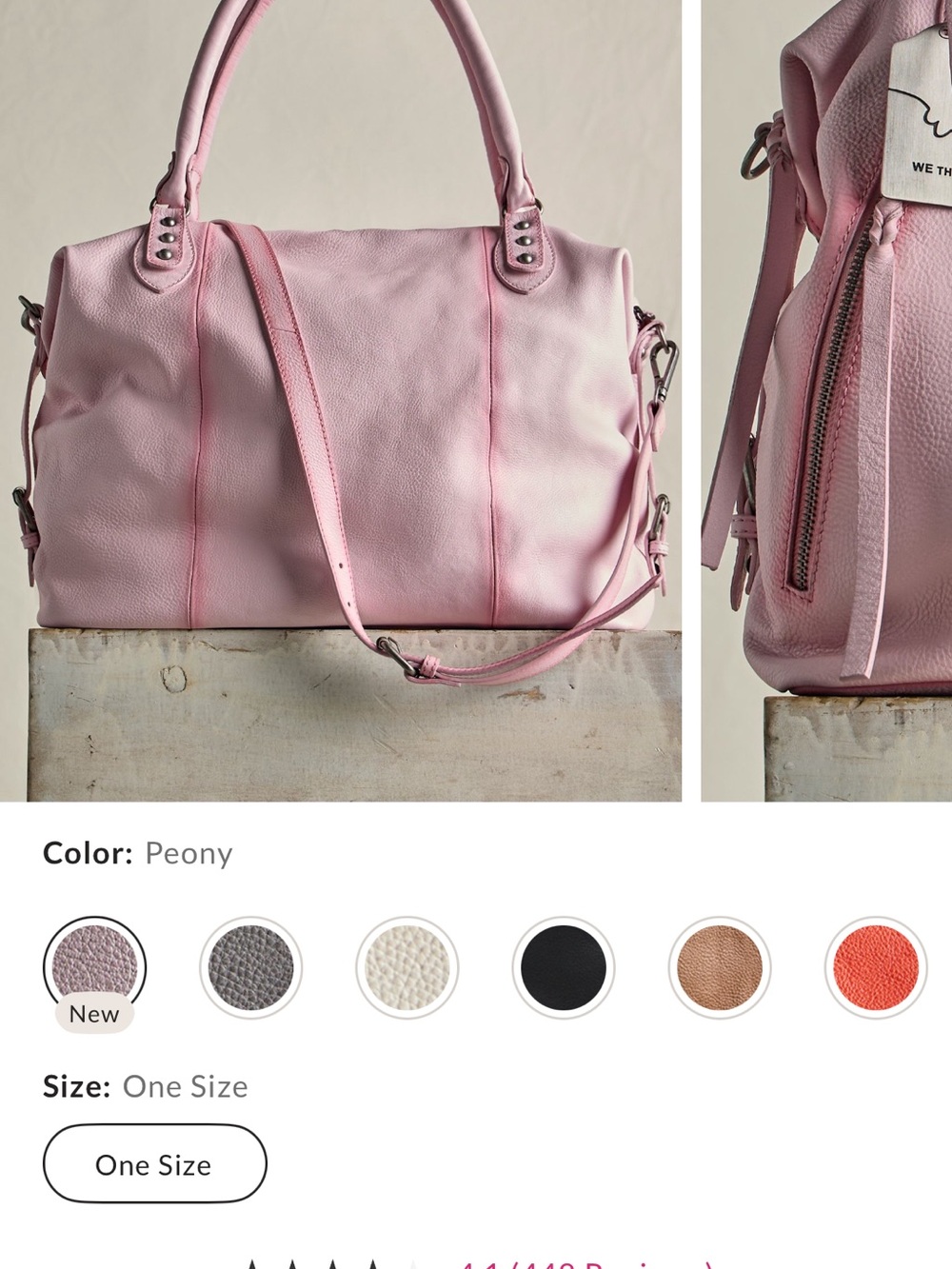 Free people we the free large Emerson tote in Peony - Picture 2 of 3